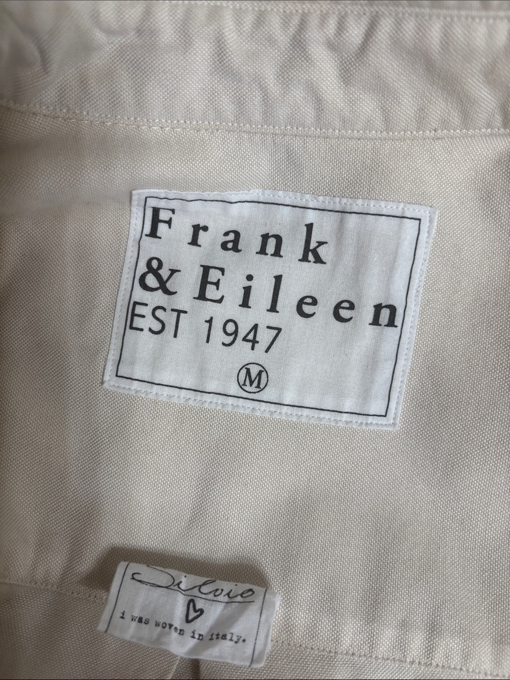 Frank & Eileen Beige Button-Down Shirt M - Picture 4 of 7